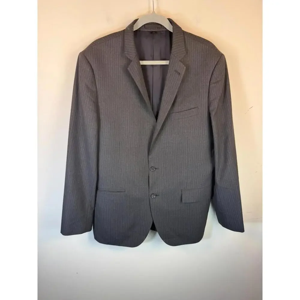 J.Crew Ludlow S120s Loro Piana Wool Chalk Stripe Blazer‎ 44 L